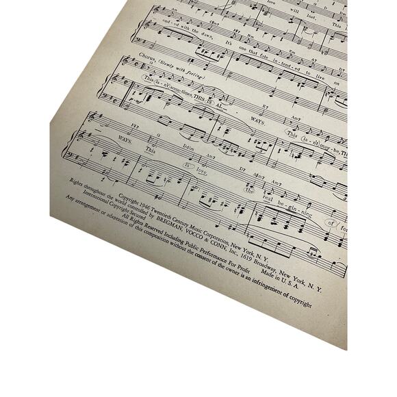 This is Always Sheet Music 1946 Three Little Girls In Blue Gordon Warren - Picture 4 of 5